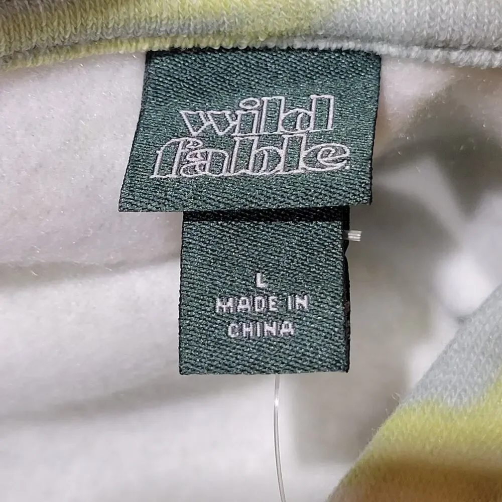 Wild Fable Cropped Hoodie, Green Swirl, Size L, NWT - Picture 7 of 7